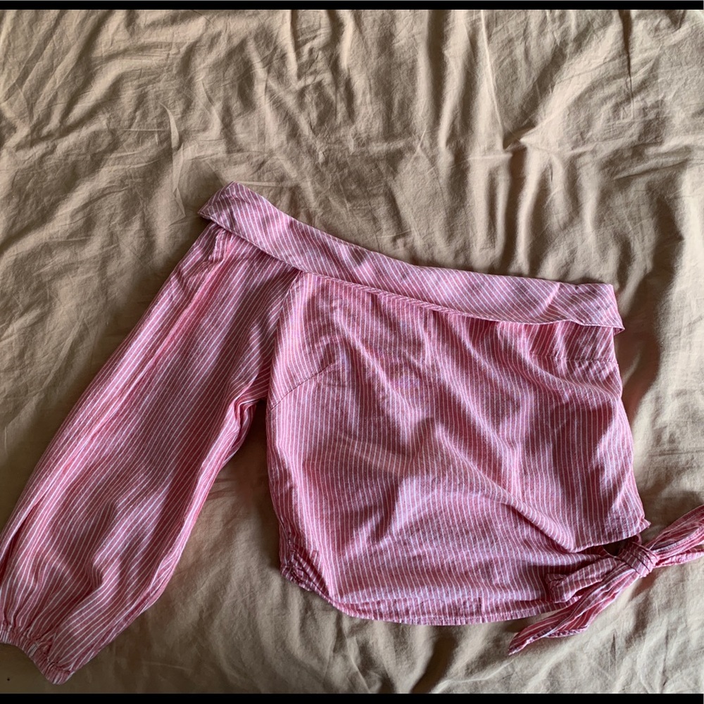 Free People One Shoulder Cropped Red Top Sz 2